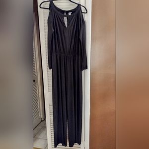 Black Jumpsuit - Cold Shoulder style sz L